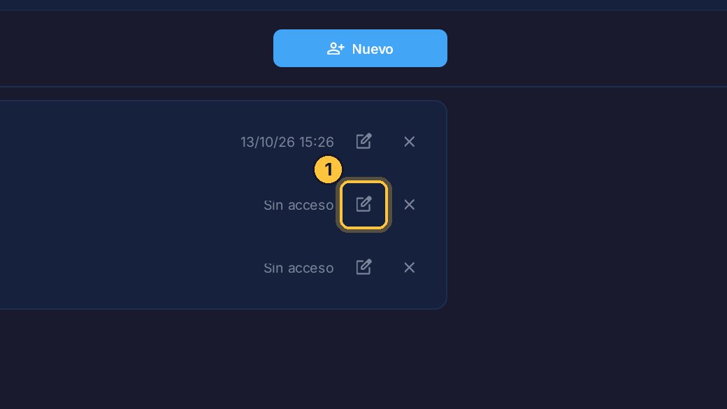 Haz clic en el lápiz del usuario.
