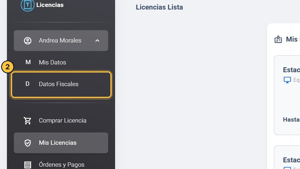 Y elige Datos Fiscales.
