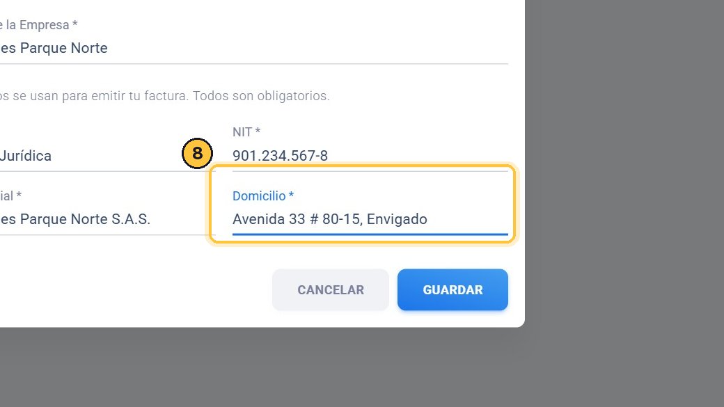 Y el domicilio.