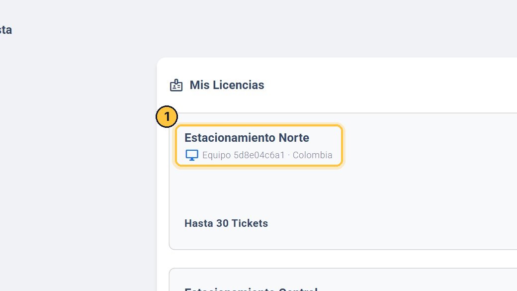 Cada tarjeta dice de qué estacionamiento es, y su Key: el código de la computadora que tiene TicketControl.