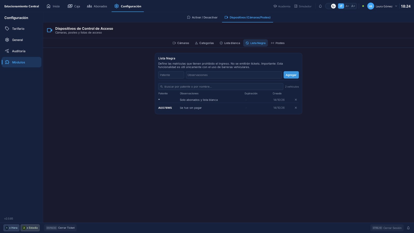Ahora, cualquier otro vehículo que llega no recibe ticket, y si tienes barrera, no se abre.