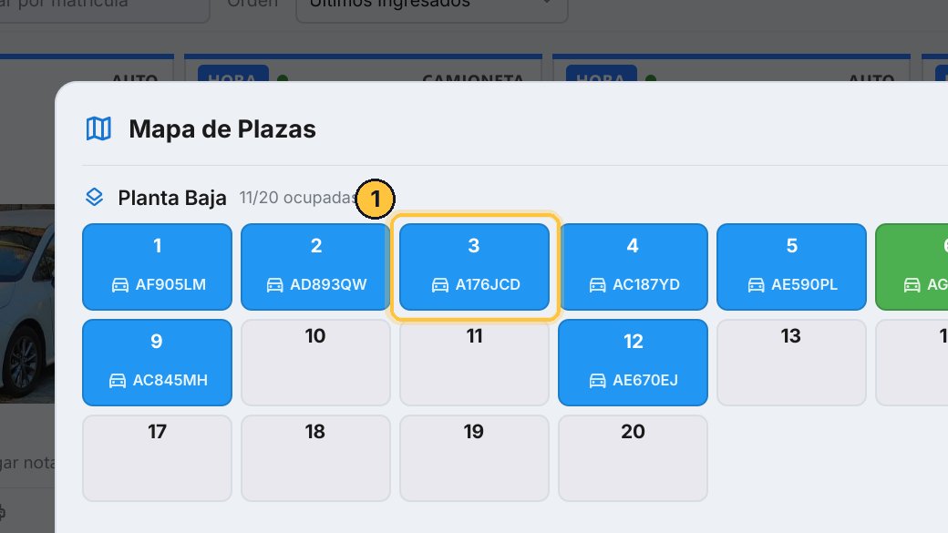 Haz clic en la plaza ocupada. Por ejemplo, la tres.