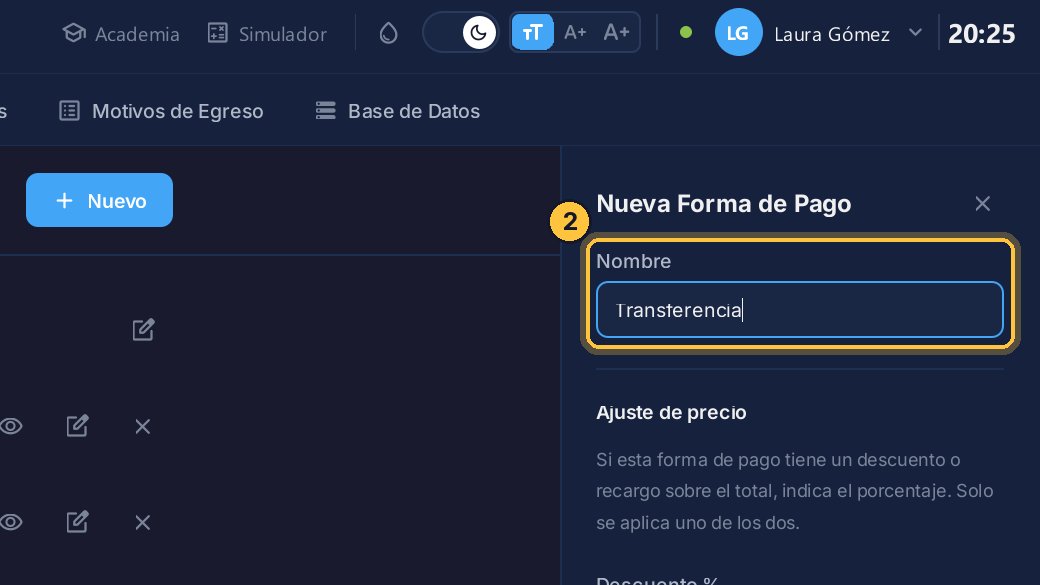 Escribe el nombre, tal como lo va a leer el cajero.
