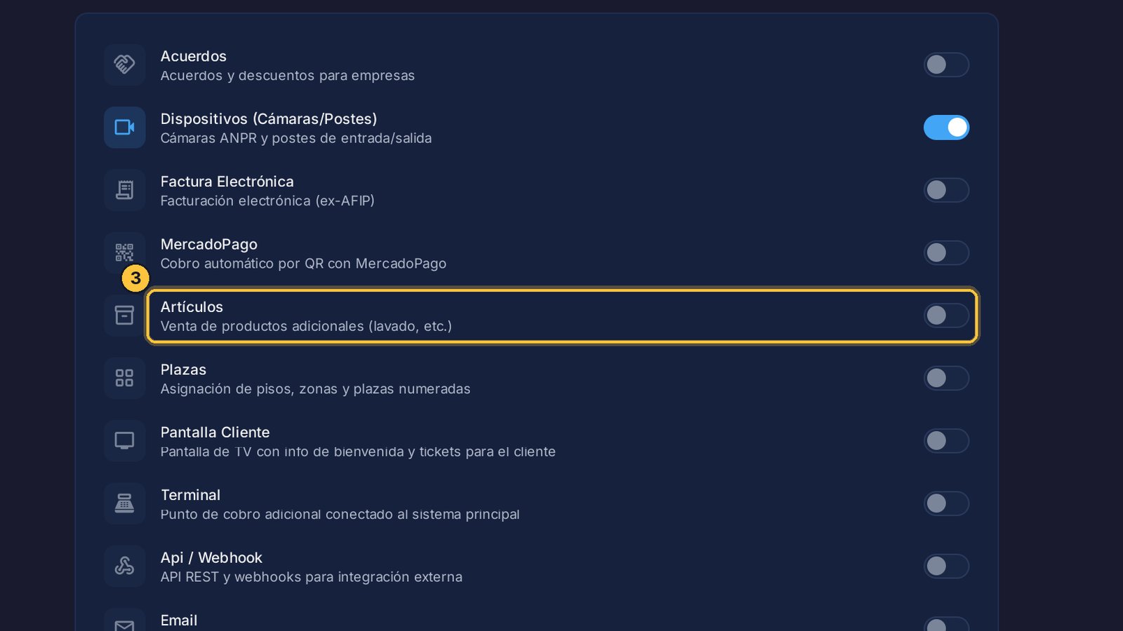 Artículos sirve para vender productos o servicios adicionales, como un lavado.