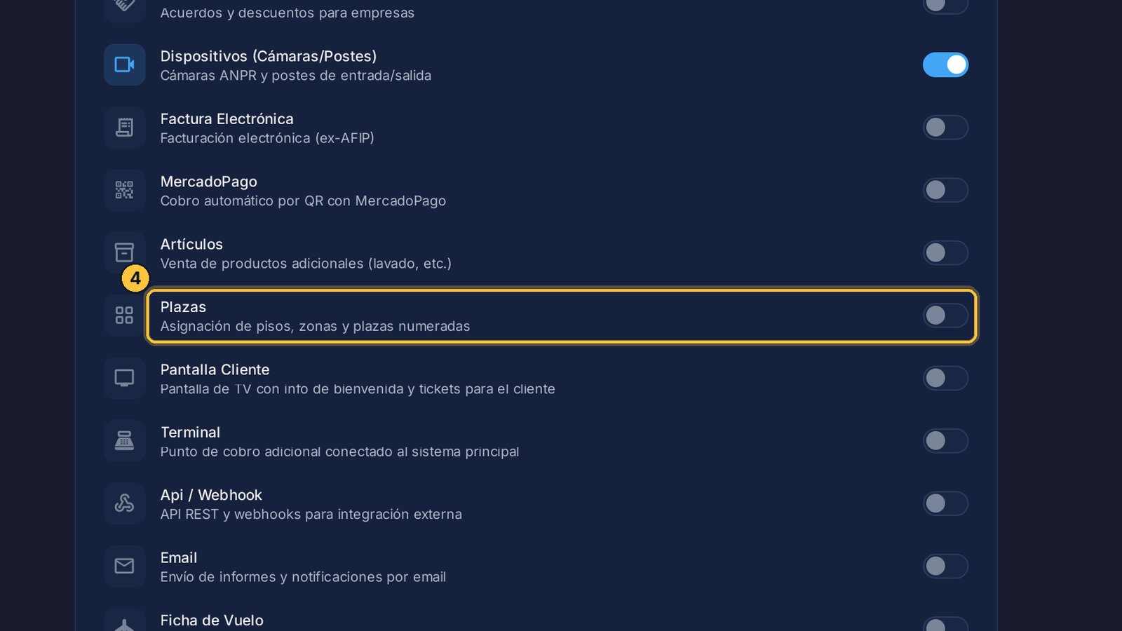 Plazas asigna a cada vehículo un piso, una zona y un lugar numerado.