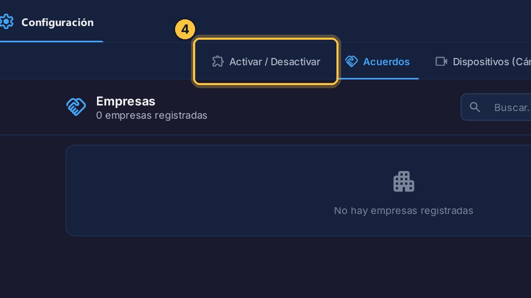 Si no lo vas a usar, vuelve a Activar y desactivar.