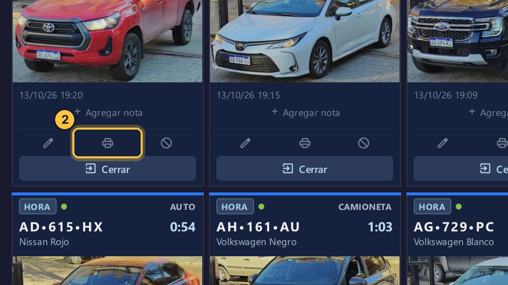 Y vuelve a imprimir cualquier ticket, con el botón de la impresora de su tarjeta.