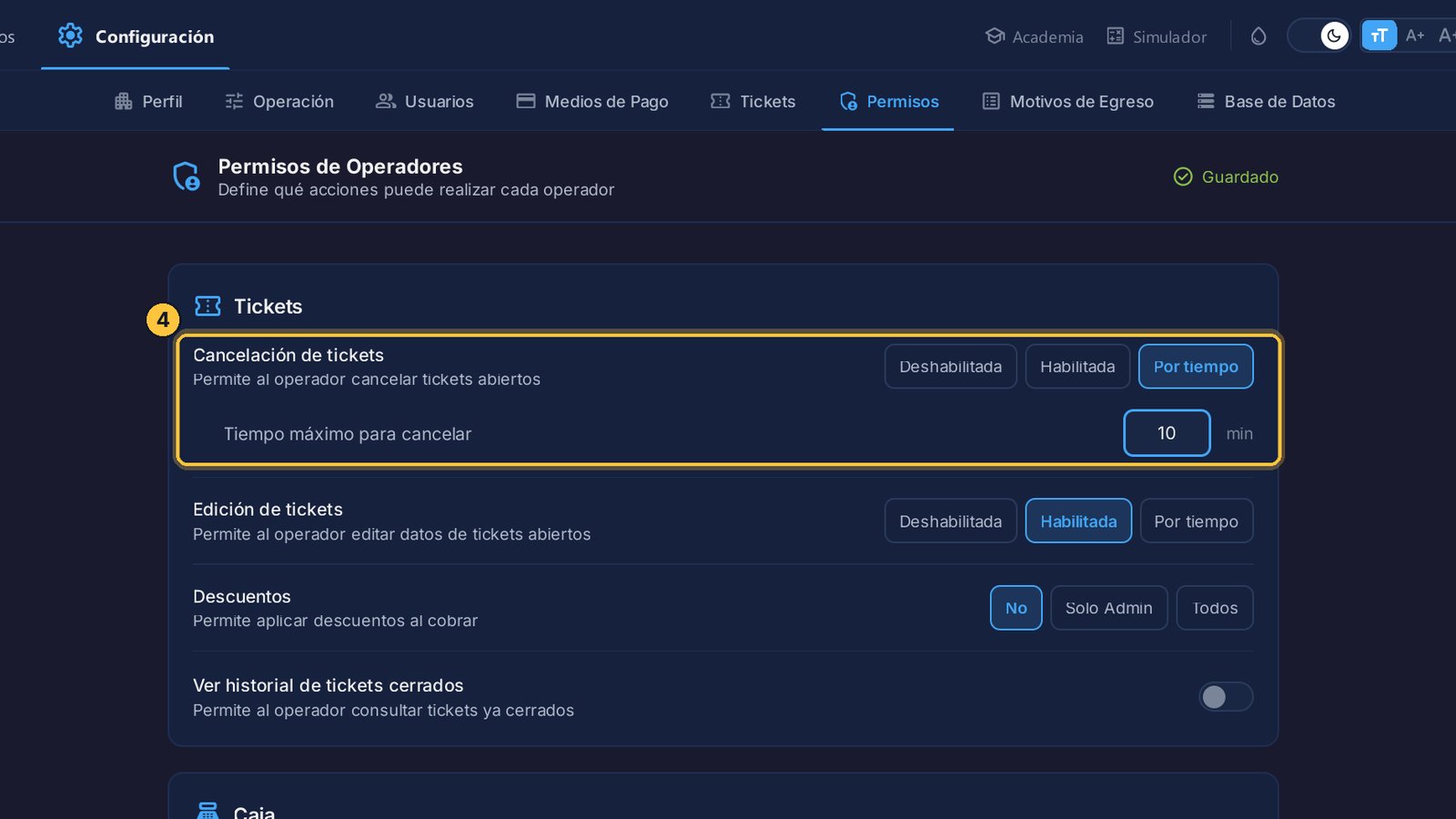 El cambio se guarda solo: no hay que confirmar nada.
