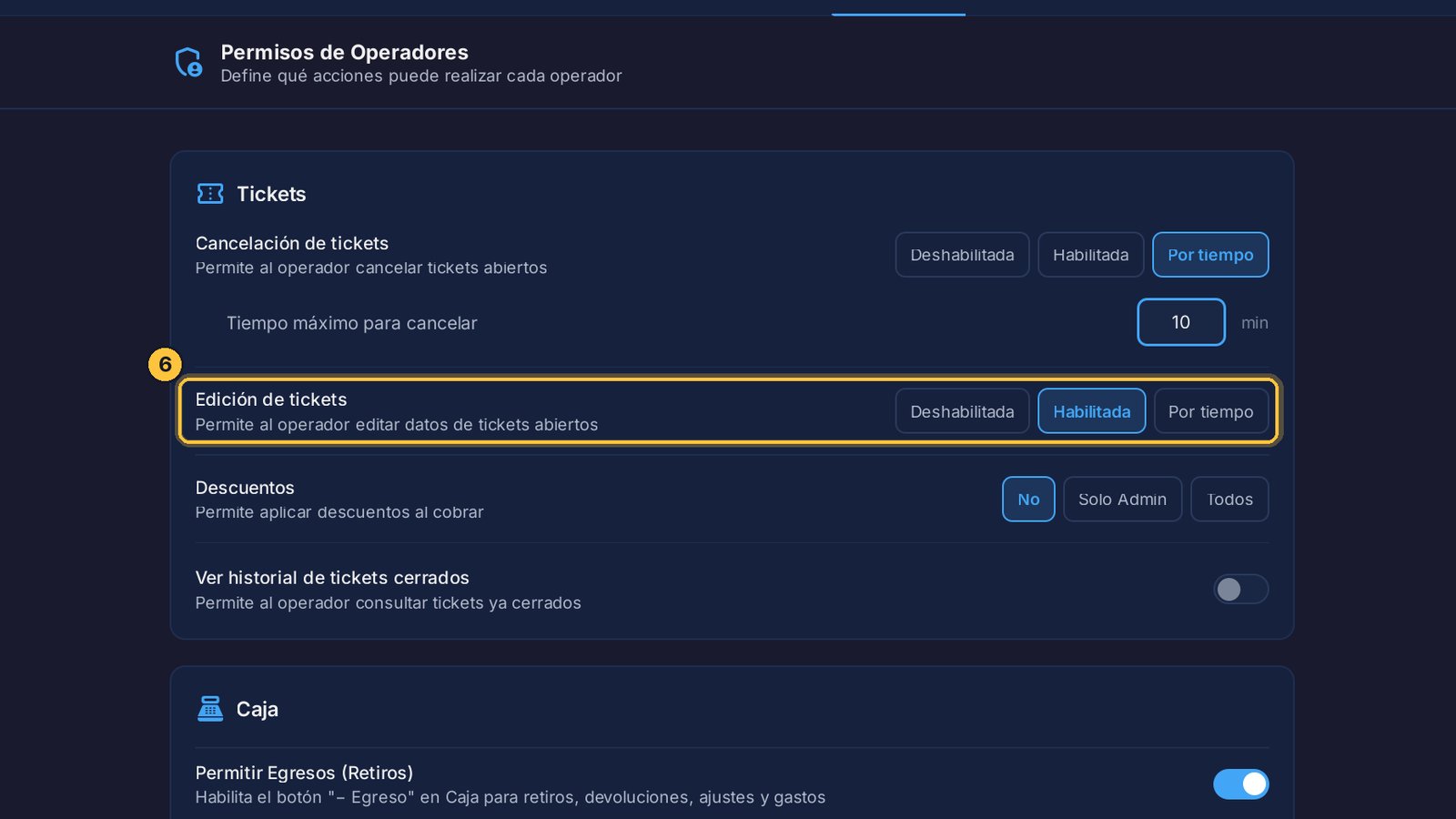 Si trabajas con cámaras, te recomendamos dejarla habilitada: permite corregir matrículas y categorías, y reasignar vehículos.