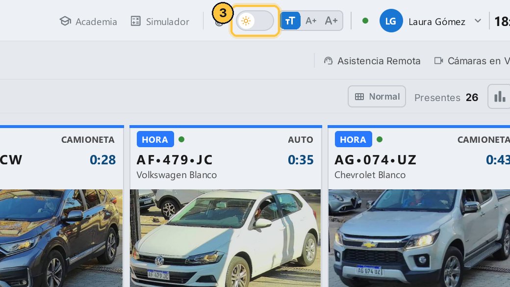 Otro clic, y vuelves al oscuro.