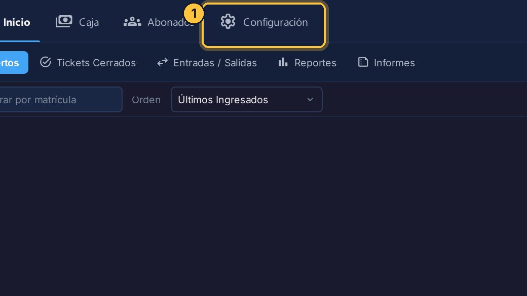 Entra a Configuración, en la barra de arriba.
