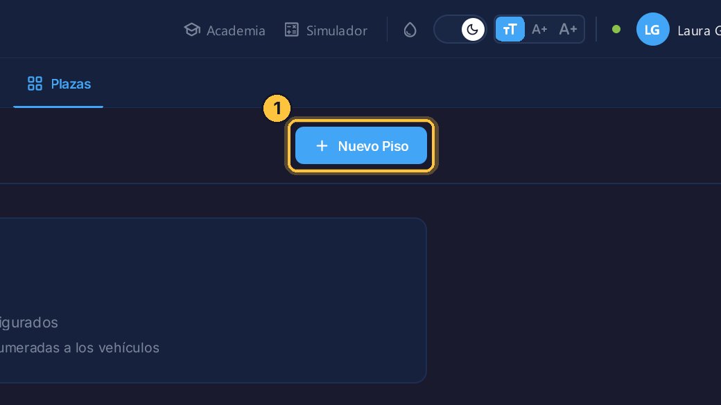Haz clic en Nuevo Piso, arriba a la derecha.