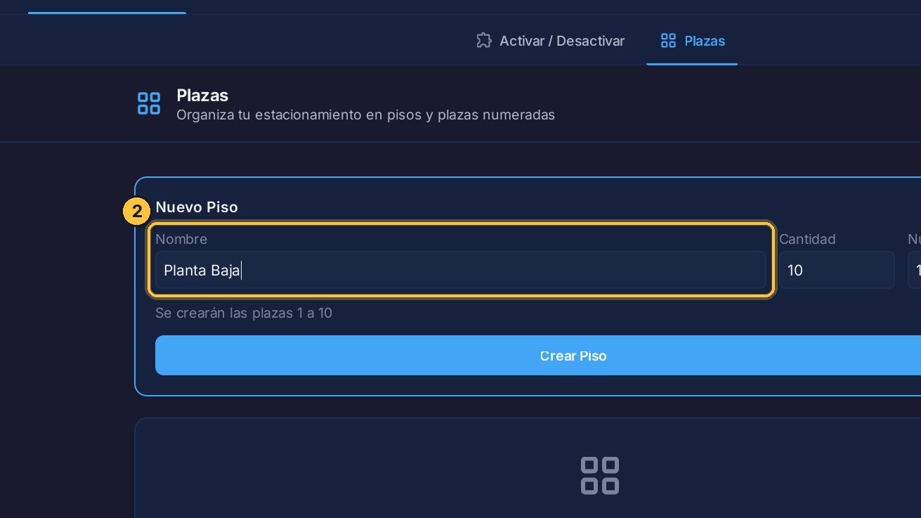 Escribe el nombre del piso. Por ejemplo, Planta Baja.