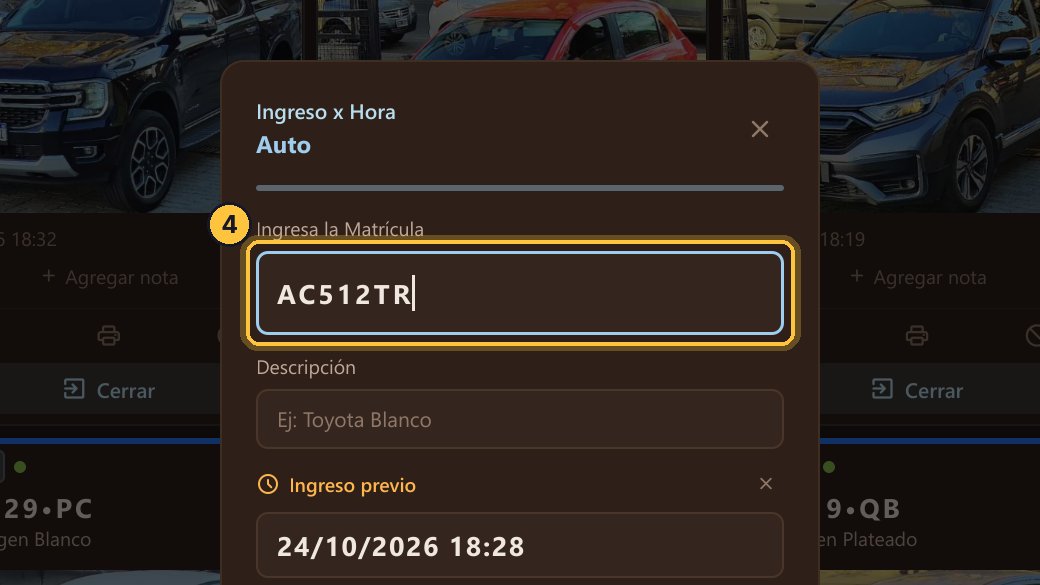 Escribe la matrícula.
