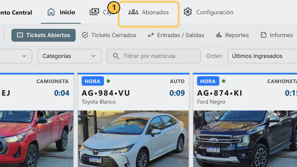 Entra a Abonados, abre la cuenta de Hernán Martínez y la pestaña de sus vehículos.