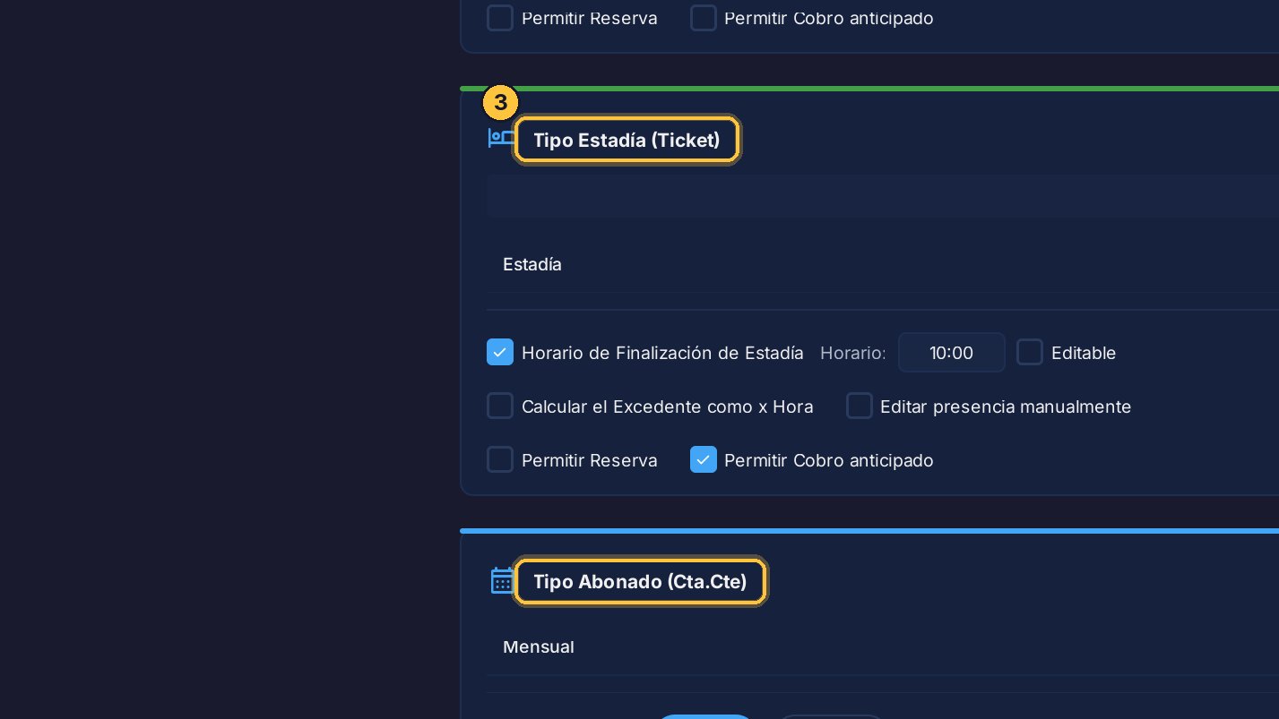 Se habilita en dos tipos de tarifa: las estadías y los abonados.