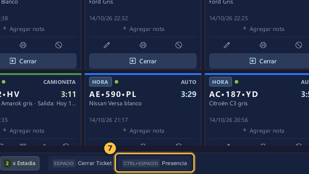Abajo apareció un atajo nuevo: Control y Espacio, Presencia.