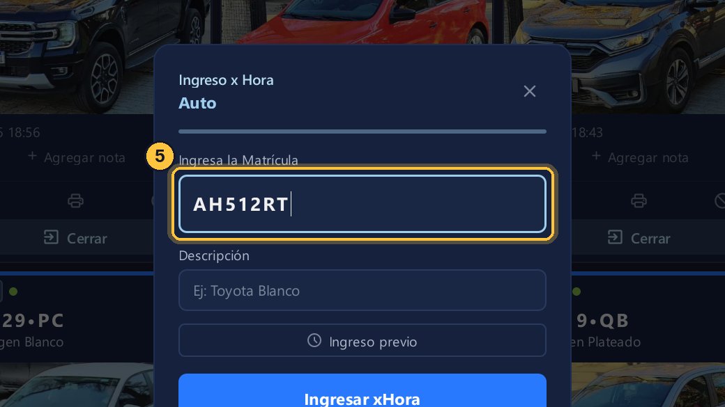 Escribe la matrícula.