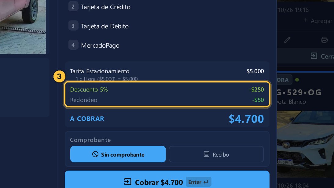 Con el 5 % de descuento, quedaban $4.750. El redondeo le quita los $50 que sobran.