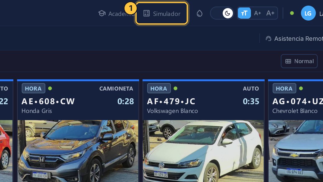 Haz clic en Simulador.