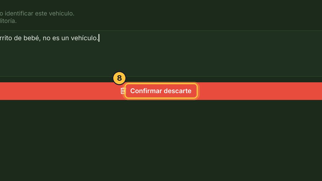 Y haz clic en Confirmar descarte.