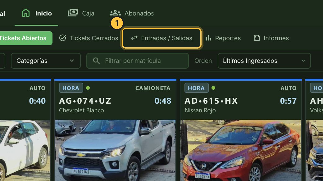 Abre Entradas y Salidas, y elige el filtro Reasignados.