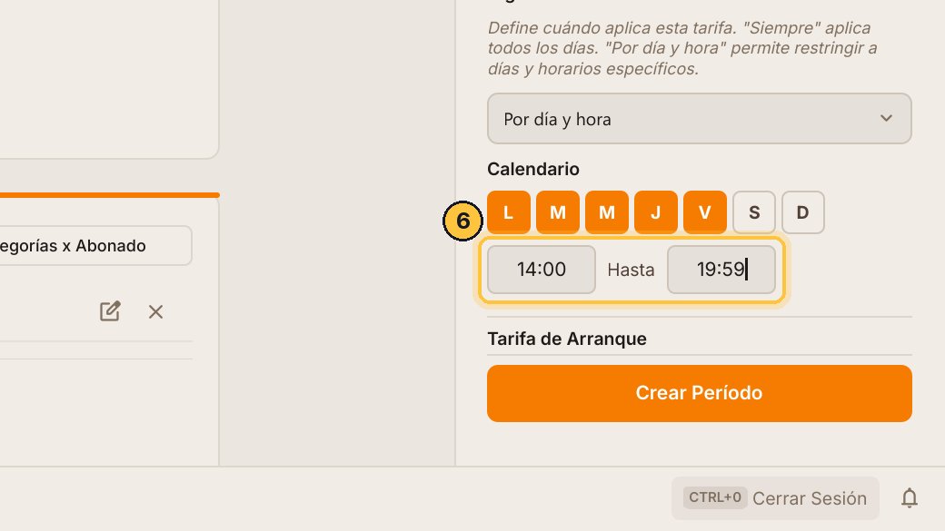Y el horario: desde las catorce, hasta las diecinueve y cincuenta y nueve.