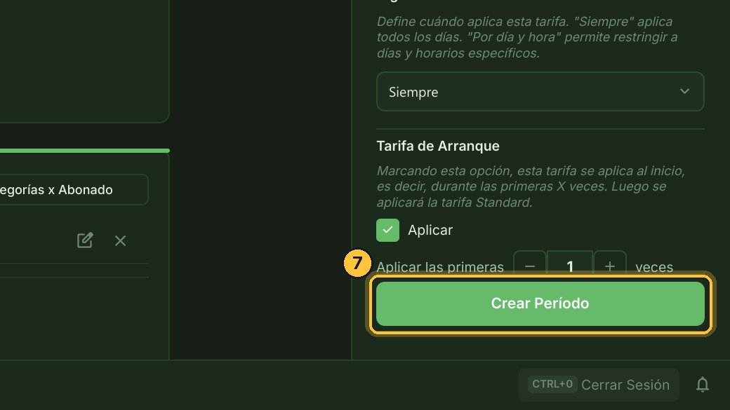 Haz clic en Crear Período.