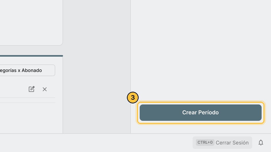 Haz clic en Crear Período.