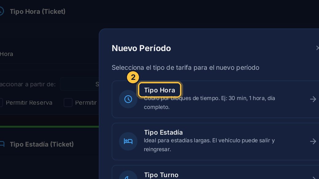 Elige Tipo Hora.