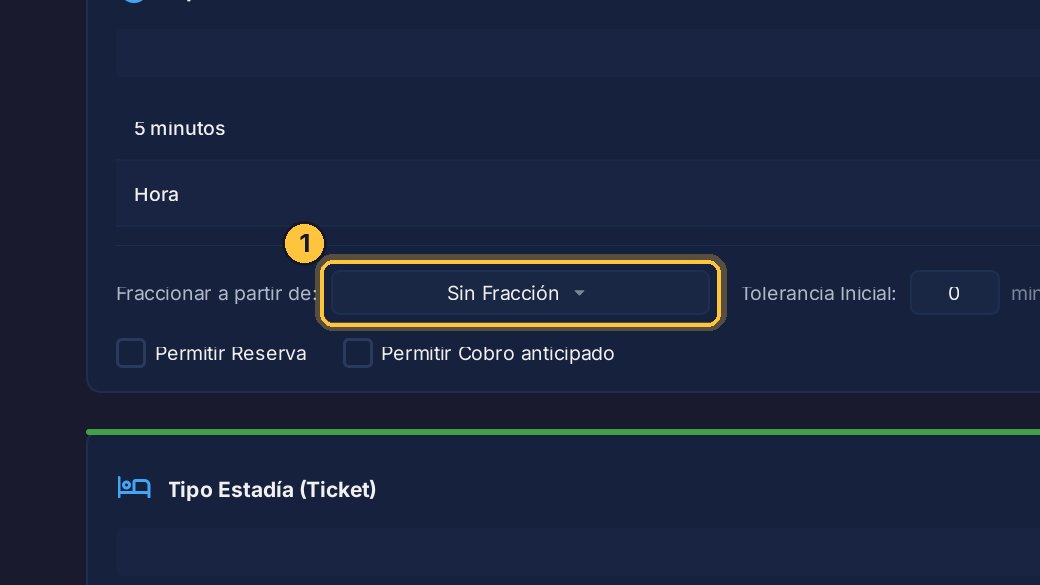 Abre Fraccionar a partir de, y elige la hora.