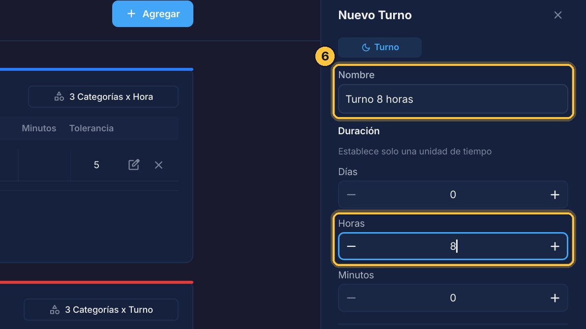 Escribe el nombre y las horas.