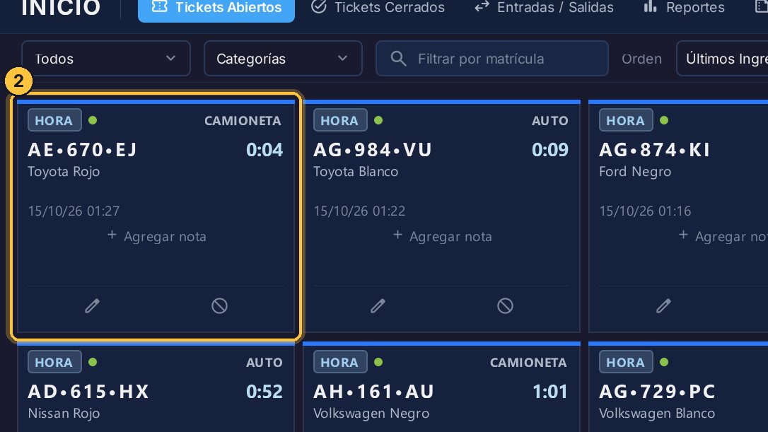 Las tarjetas ya no tienen los botones Cerrar e imprimir: desde la tarjeta no se puede cerrar un ticket, ni imprimir otro igual.