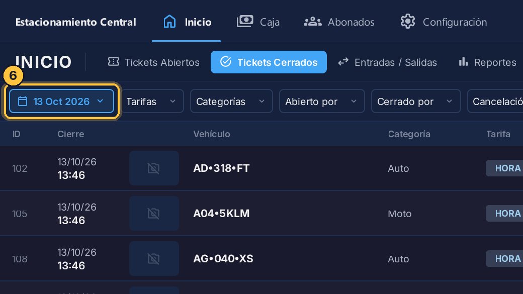 Con el botón de la fecha eliges otro día.