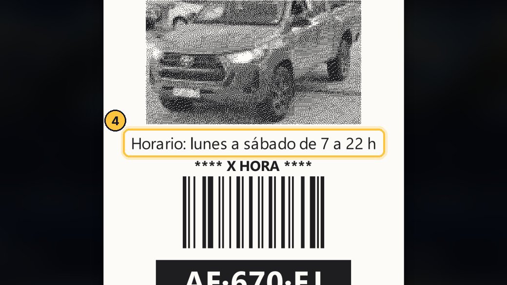 Debajo de la foto, tu horario.