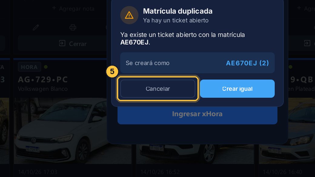 Aquí, cancela.