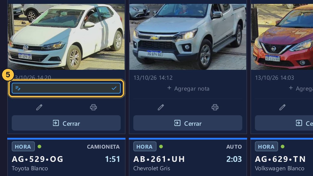 Escribe la nota, y confirma con Enter.