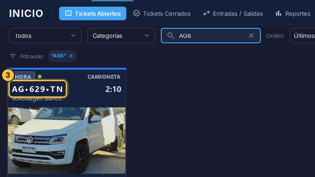 Quedan solo los vehículos que coinciden.