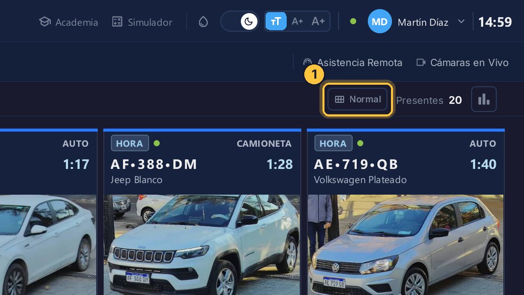 Con este botón cambias el tamaño de las tarjetas.