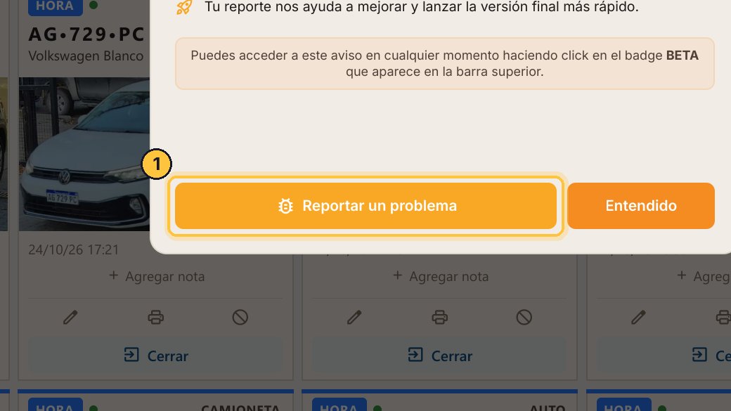 Haz clic en Reportar un problema.