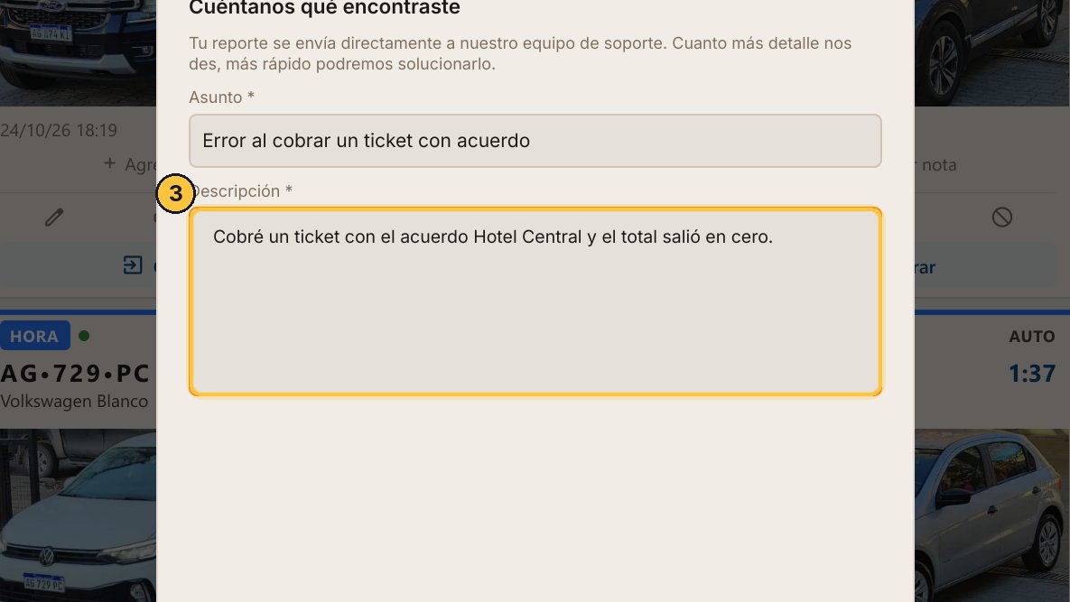 Y en la descripción, cuenta paso a paso qué estabas haciendo, qué esperabas, y qué pasó.