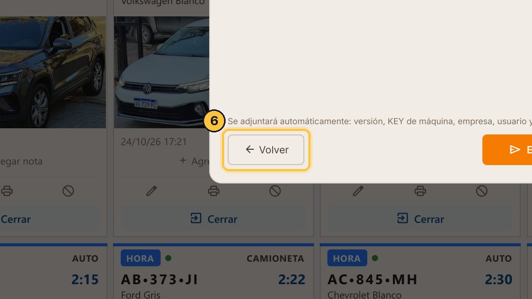 Aquí, vuelve sin enviarlo.
