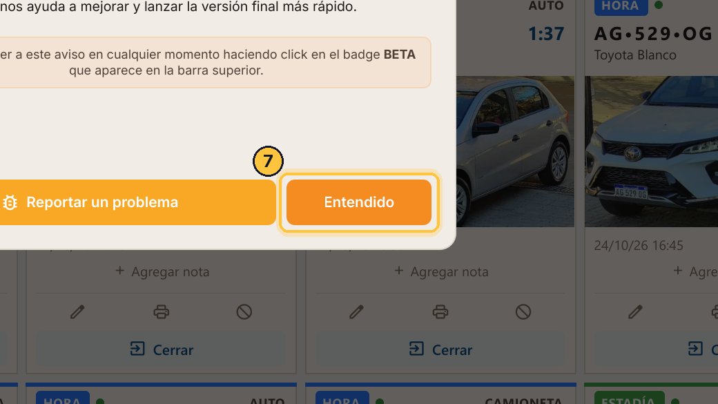 Y cierra el aviso con Entendido.